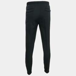 Dior Homme Black Virgin Wool Gabardine Trousers XL