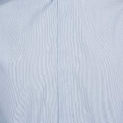 Dior Homme Blue Cotton Button Front Shirt XL