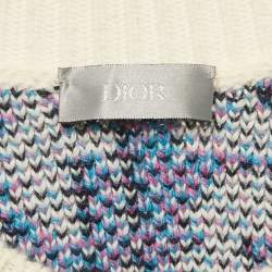 Dior Homme Purple/Multicolor Oblique Jacquard Wool Knit Jumper L