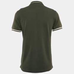 Dior Homme Green Bee Embroidered Cotton Polo T-Shirt L