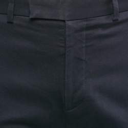 Pre Owned Dior Homme Navy Blue Cotton Trousers M