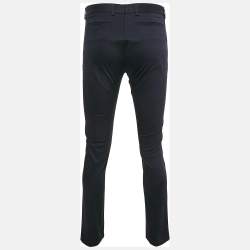 Pre Owned Dior Homme Navy Blue Cotton Trousers M