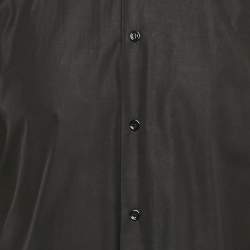 Pre Owned Dior Homme Black Cotton Button Front Shirt L