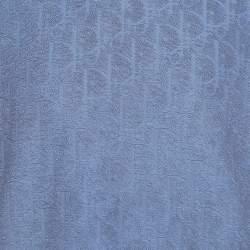 Pre Owned Dior Homme Blue Oblique Terry Jacquard Crewneck T-Shirt M