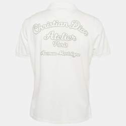 Pre Owned Dior Homme White Atelier Embroidered Pique Polo T-Shirt XL