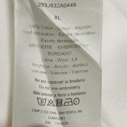 Pre Owned Dior Homme White Atelier Embroidered Pique Polo T-Shirt XL