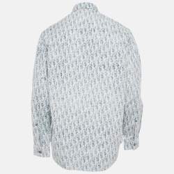 Dior Homme Blue Oblique Denim Long Sleeve Shirt M