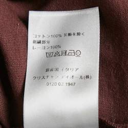 Pre Owned Dior Homme Burgundy Jersey Crewneck T-Shirt S