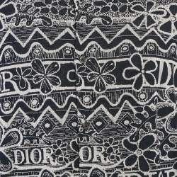 Pre Owned Dior Homme Blue Jacquard Cotton Knit Shirt L