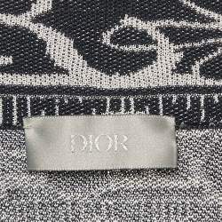 Pre Owned Dior Homme Blue Jacquard Cotton Knit Shirt L