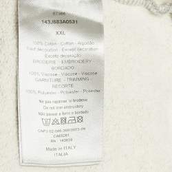 Dior Homme Grey Logo Embroidery Cotton Hooded Sweatshirt XXL 