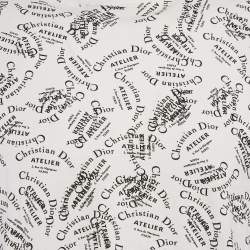 Pre Owned Dior Home White/Black Printed Jersey Crewneck T-Shirt M