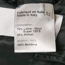 Dior Homme Black Wool Striped Single Breasted Pants Suit XL