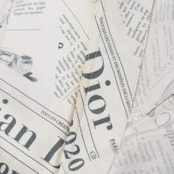 Dior Homme White News Paper Print Cotton Blend Shirt L