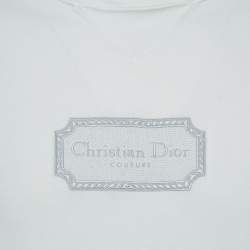 مملوكة مسبقًا Dior Homme White Logo Embroidery Cotton Crew Neck T-Shirt M