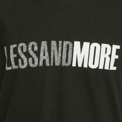 Pre Owned Dior Homme Black Printed Jersey V-Neck T-Shirt S