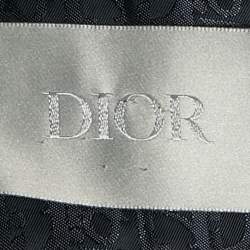 Pre Owned Dior Homme x Air Jordan Capsule Navy Blue Logo Embroidery Spliced Baseball Jacket M