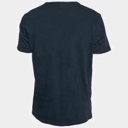 Dior Homme Navy Blue Cotton Pocket Detail Crew Neck T-Shirt L