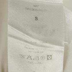 مملوكة مسبقًا Dior Homme White Printed Jersey Crewneck T-Shirt S