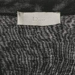 Pre Owned Dior Homme Black Sheer Panelled Jersey  V-Neck T-Shirt S