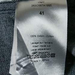 Dior Homme Navy Blue Denim Long Sleeve Shirt L