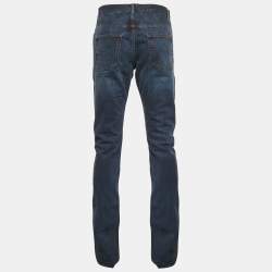 مملوكة مسبقًا Dior Homme Blue Denim Straight Leg Jeans M Waist 33"