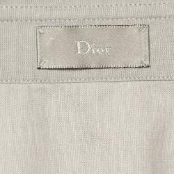 Dior Homme Grey Cotton Long Sleeve Shirt L