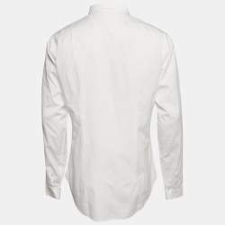 Pre Owned Dior Homme White Cotton Slim Fit Shirt L