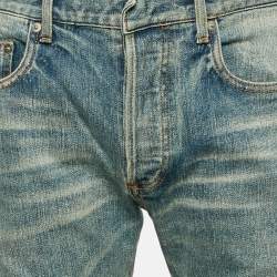Pre Owned Dior Home Blue Faded Denim Jeans L Waist 33"