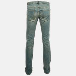 Pre Owned Dior Home Blue Faded Denim Jeans L Waist 33"