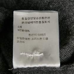 Dior Homme Dark Grey Wool Crew Neck Long Sleeve Sweater S