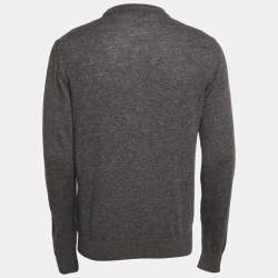 Dior Homme Dark Grey Wool Crew Neck Long Sleeve Sweater S
