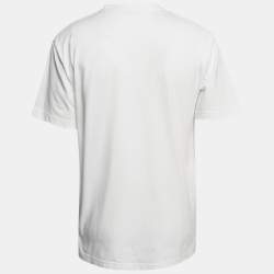 Dior Homme White CD Embroidered Cotton Jersey Crewneck T-Shirt M