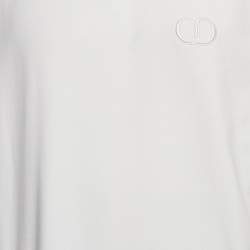 Dior Homme White CD Embroidered Cotton Jersey Crewneck T-Shirt M