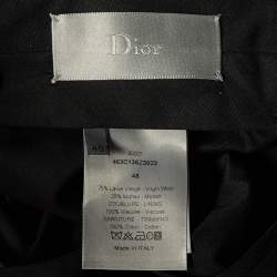 Dior Homme Black Wool & Mohar Tailored Pants M