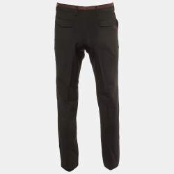 Dior Homme Black Wool & Mohar Tailored Pants M