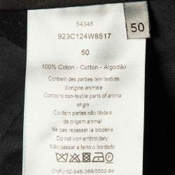 Dior Homme Black Cotton Cuffed Hem Pants L/Waist 34"