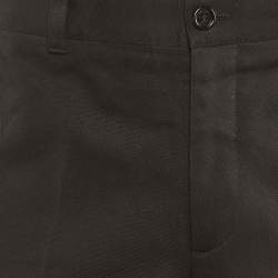 Dior Homme Black Cotton Cuffed Hem Pants L/Waist 34"