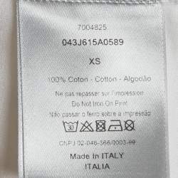 Dior Homme White Printed Jersey Crewneck T-Shirt XS