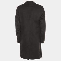 Dior Homme Black Cashmere Felt Coat XXL