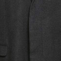 Dior Homme Black Cashmere Felt Coat XXL