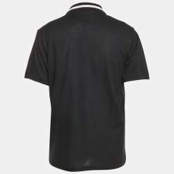 Pre Owned Dior Homme x Jordon Navy Blue Air Dior Applique Pique Polo T-Shirt XL