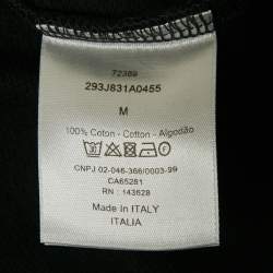 Dior Homme Black Logo Embroidered Piqué  Polo T-Shirt M