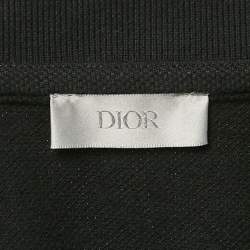 Dior Homme Black Logo Embroidered Piqué  Polo T-Shirt M