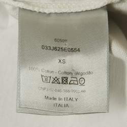 Pre Owned Dior Homme X Shawn Stussy Grey Logo Print Cotton T-shirt XS