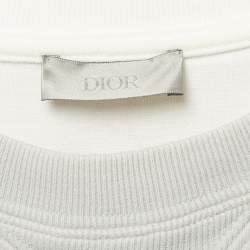 Pre Owned Dior Homme X Shawn Stussy Grey Logo Print Cotton T-shirt XS