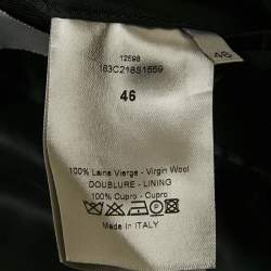 Pre Owned Dior Homme Navy Blue Wool Frayed Collar Blazer S