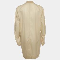 Pre Owned Dior Homme Cream Nylon Semi Sheer Short Coat M