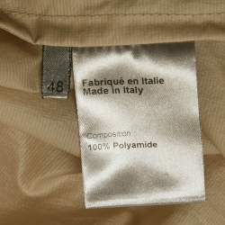 Pre Owned Dior Homme Cream Nylon Semi Sheer Short Coat M