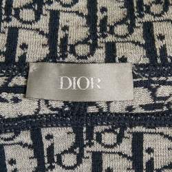 Pre Owned Dior Homme Navy Blue Dior Icons Cotton Hooded Track Jacket M